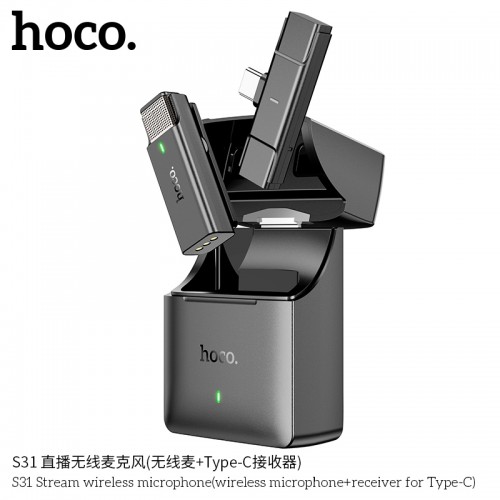S31 Stream Wireless Microphone (wireless microphone+receiver for Type-C) S31 Stream Wireless Microphone (wireless microphone+receiver for Type-C)